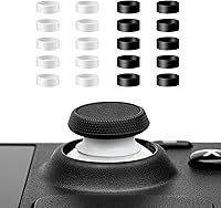 Vista 1 de Paquete de 20 protectores de joystick compatibles con Steam Deck, Xbox, PS4, PS5, Switch, accesorios de controlador (10 negro 10 blanco)