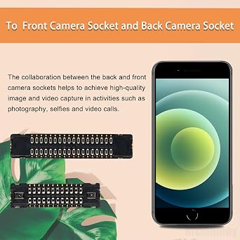 9 PCS for iPhone 8 Plus Motherboard Connection Socket A Set | Front Rear Camera Battery Receptacle Wireless Charging Port Slot Connector for iPhone 8Plus