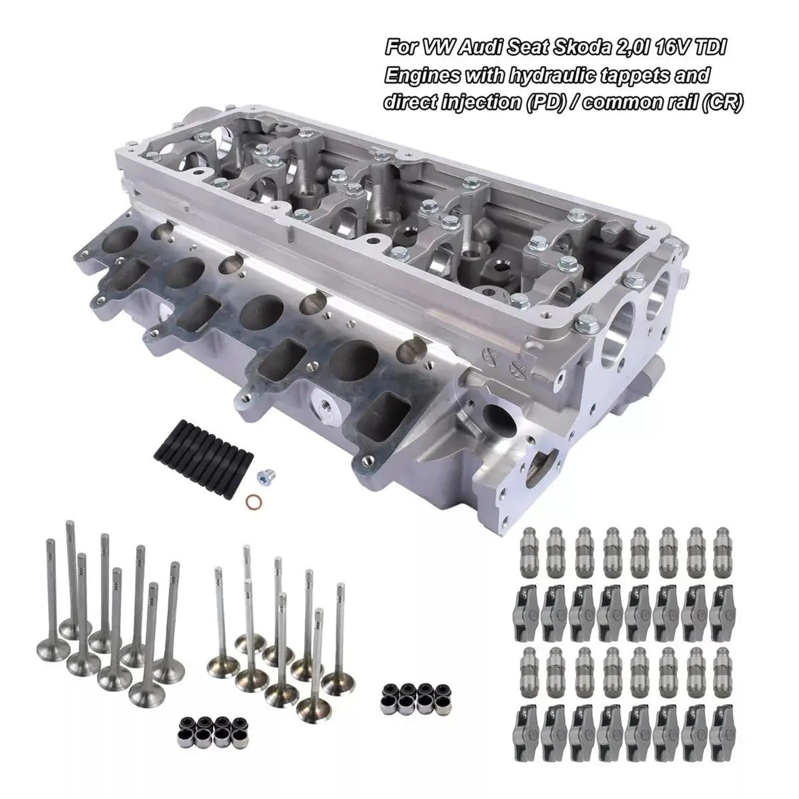 Pokrywa głowicy cylindra Głowica cylindra Zawory Wahacze Popychacze Pasuje do Audi Pasuje do VW Pasuje do Jetta 2.0 TDI 03L103351F 03L103351M 03L103351P Pokrywa dźwigienek wałka rozrządu