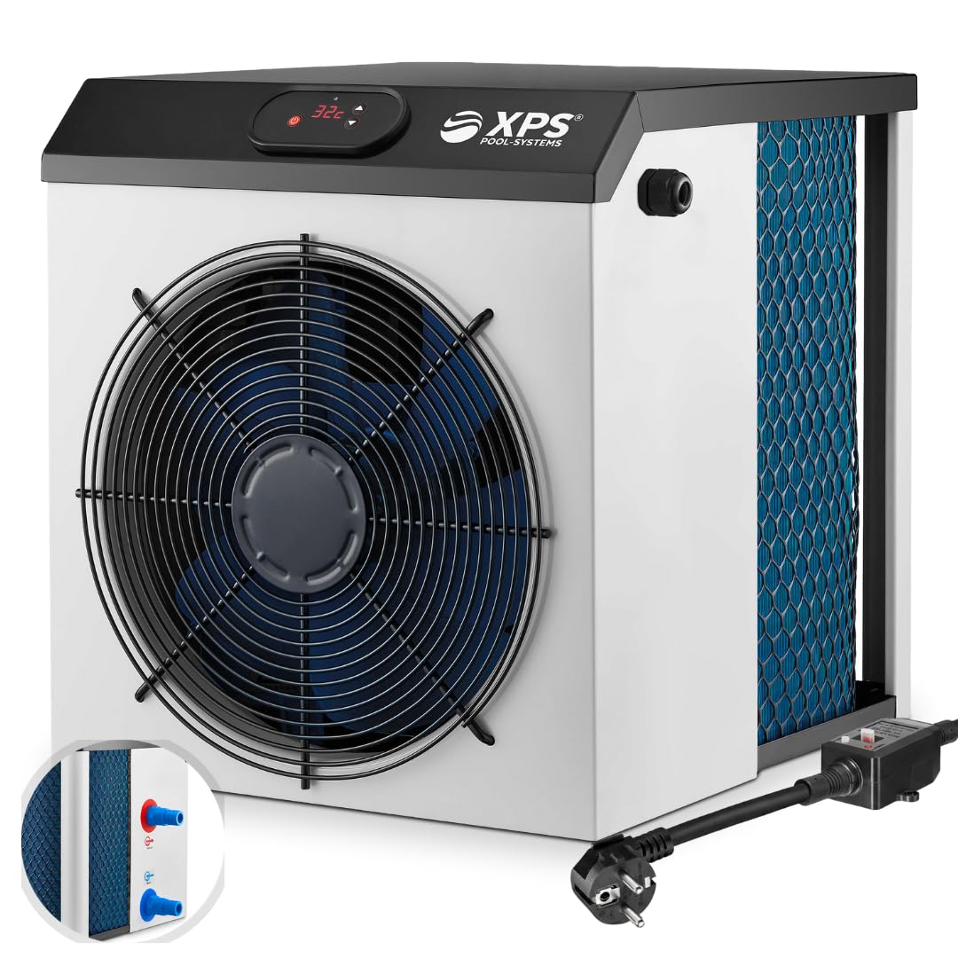 Pool-Wärmepumpe XPS-35 3,5kW bis zu 12m³, COP 5,5 - Energieeffiziente Poolheizung für Aufstellbecken - Ultrakompakte Poolheizung