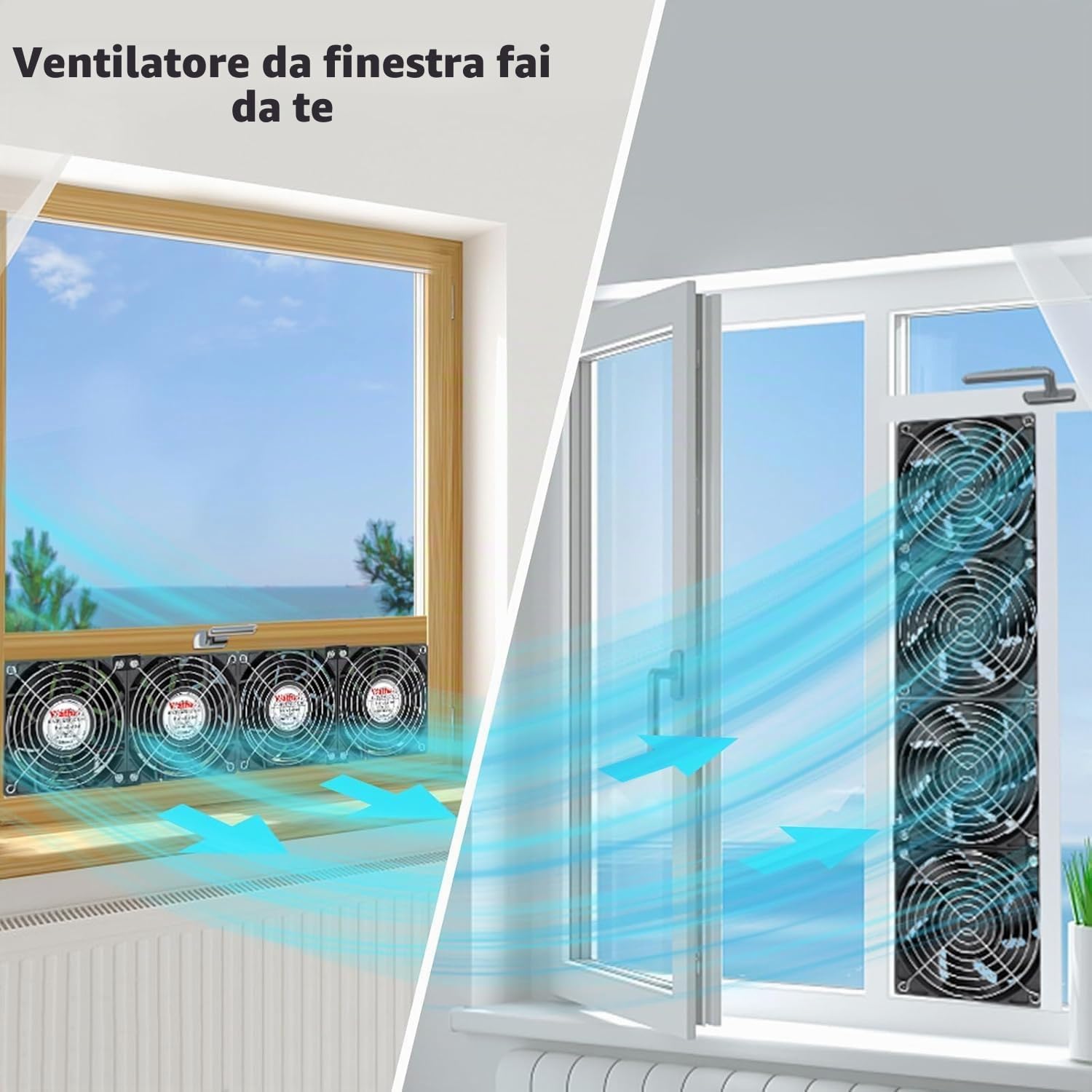 Wathai 4 ventole da 120 mm per server rack GPU Mining Rig con regolatore di velocità da 220 – 240 V e flusso d'aria elevato per il raffreddamento fai da te, armadi AV, TV, router, amplificatori audio