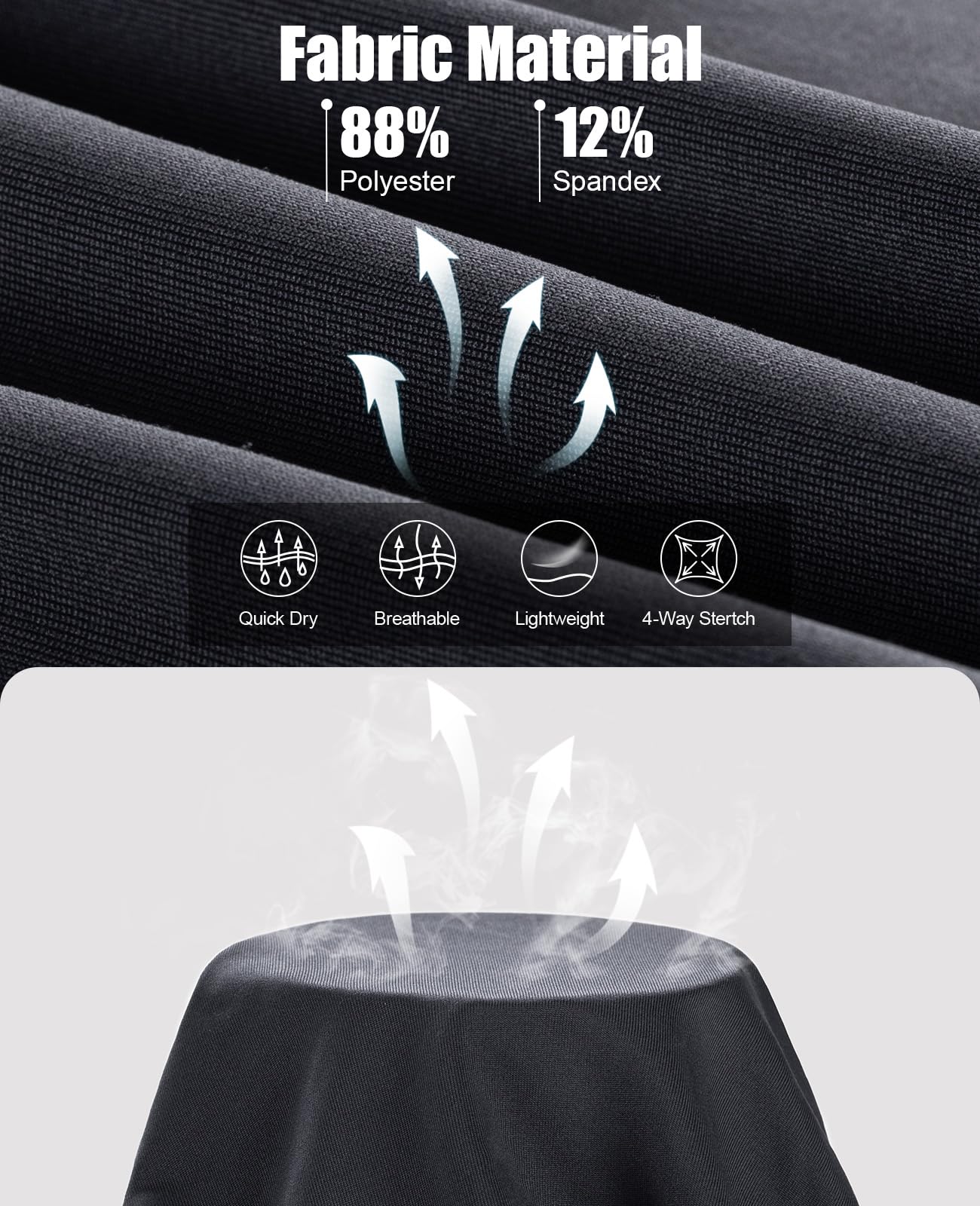 Niksa Lot de 3 shorts de compression pour homme, en élasthanne, pour entraînement, course à pied, sport