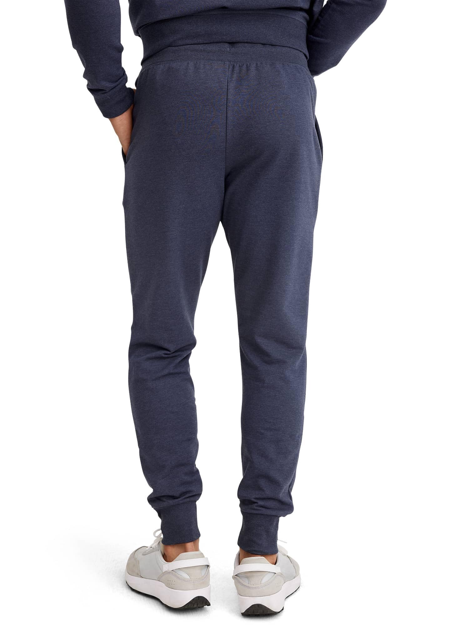 Jockey Men's Loungewear Cotton Blend Fleece Jogger, True Navy Heather, L