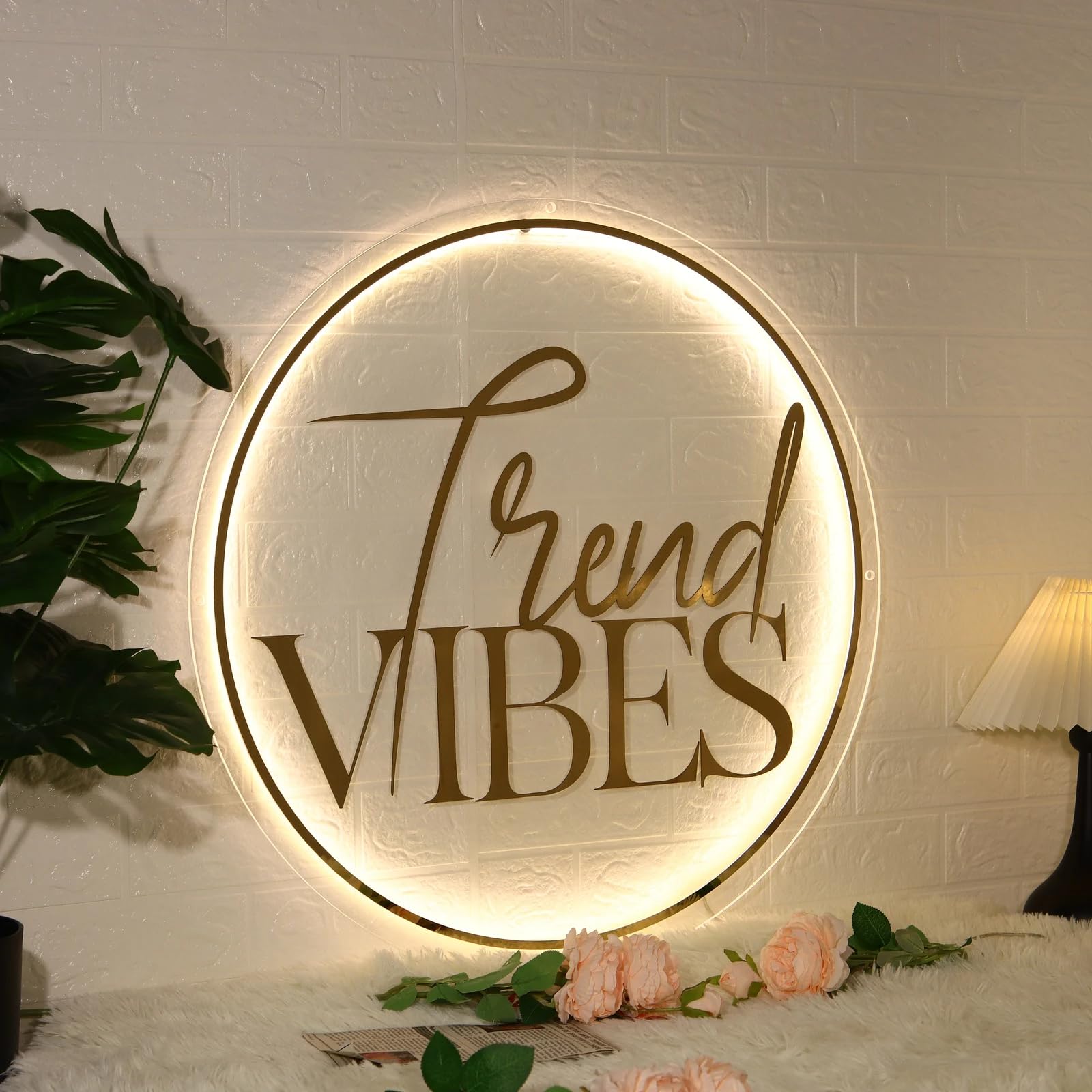 GUANKE Custom Logo Business Neon Sign - Personalized Backlit Illuminated Acrylic LED Display for Offices, Hair Studio, Bar, Salon, Retail Stores, Door, Wall