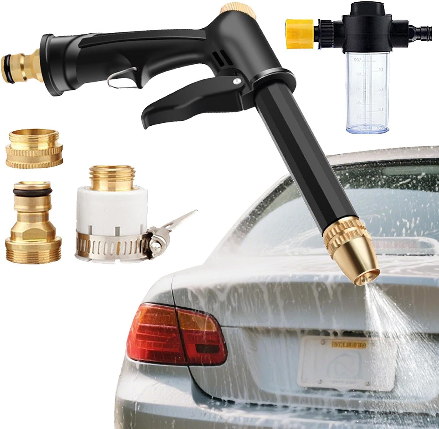 Power Hose Nozzle Pressure Water Washer Attachment