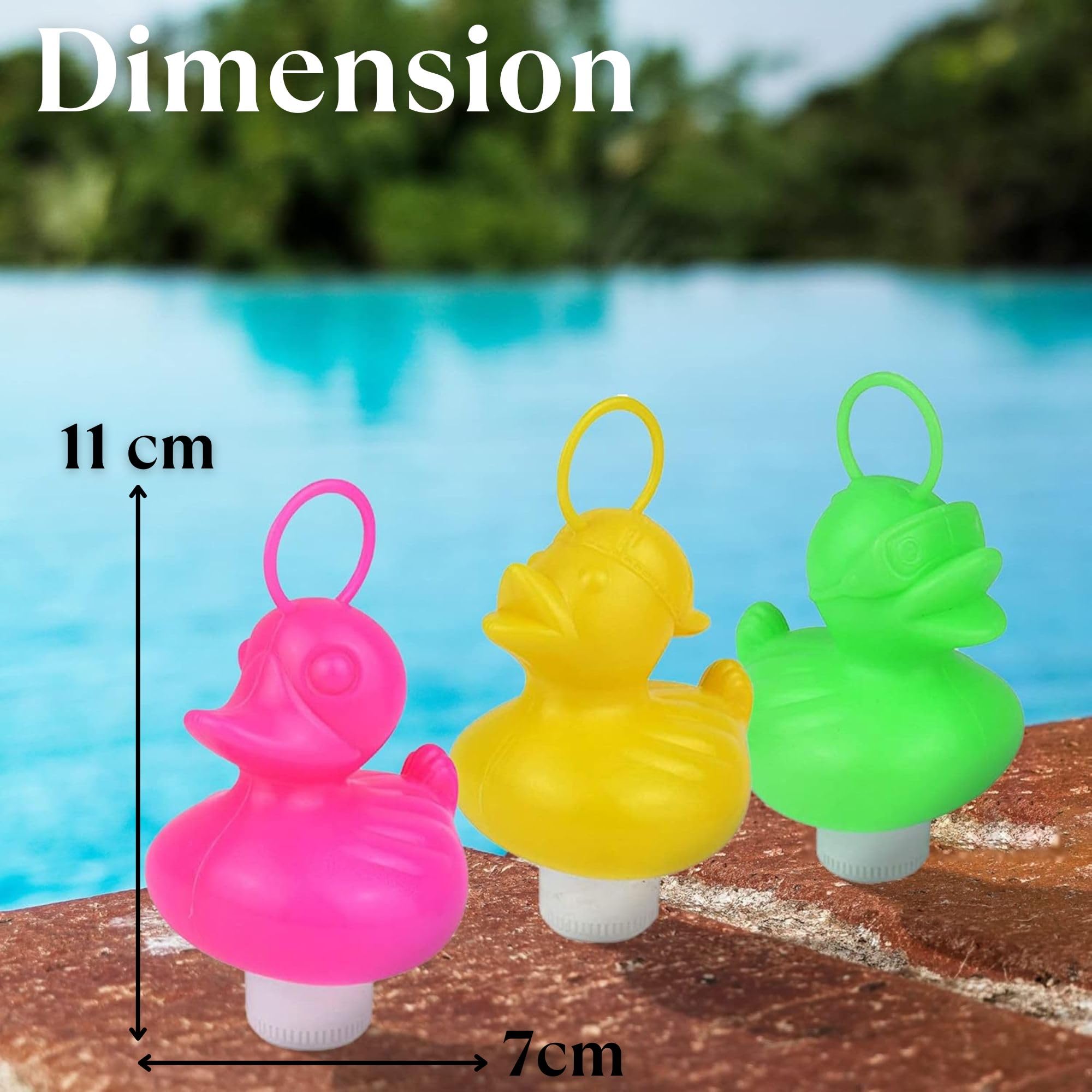 SERENA'S ® Pack of 20 Weighted Ducks with Hooks 7cm Plastic Ducks in 4 Neon Colours Kids, Duck Fishing Set, Duck Bath Set - Image 4