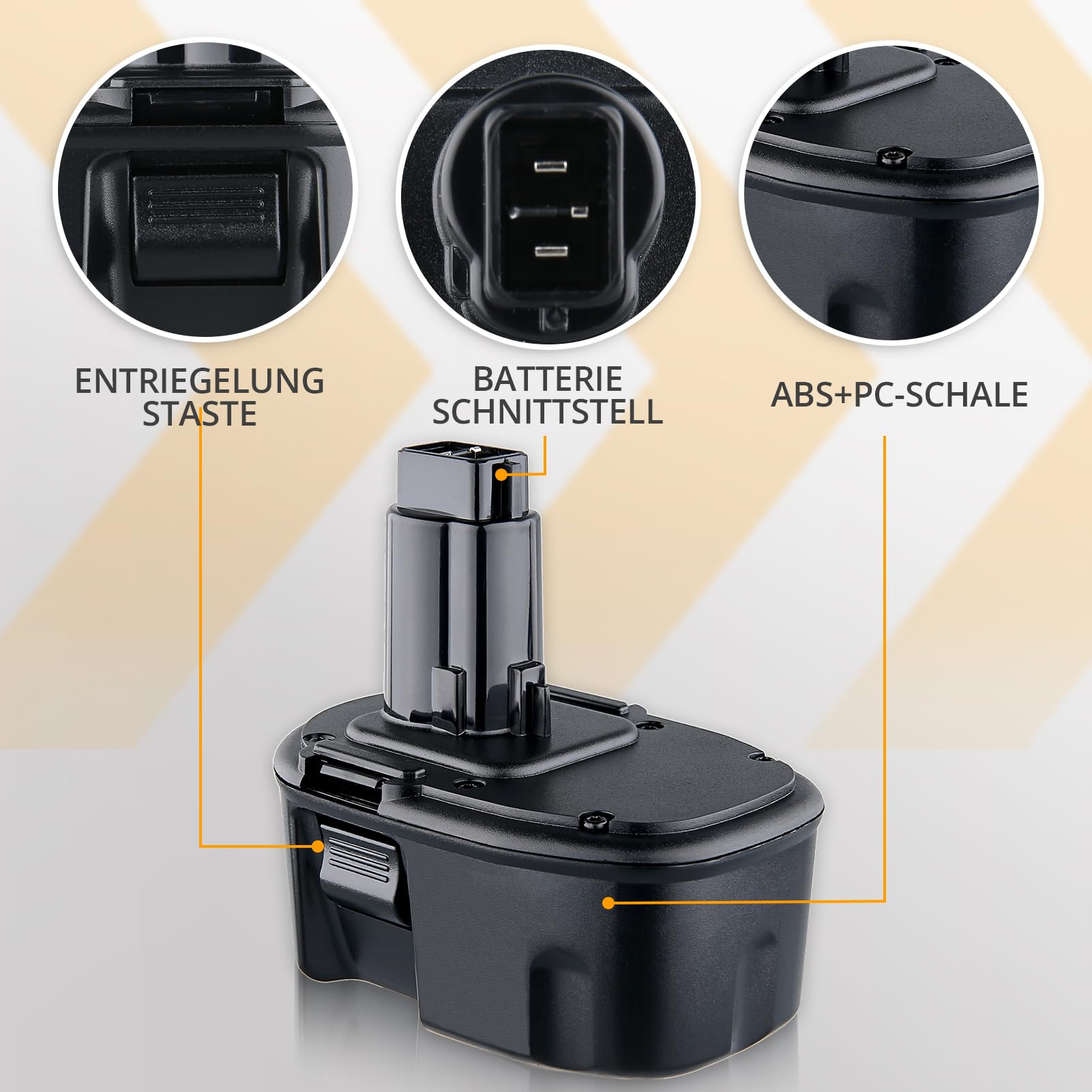 DC9091 4,8Ah Ni-MH Akku - Ersatz Für DeWalt 14,4V Werkzeuge