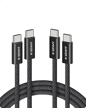 Anker Zolo 240W Cable USB C Carga Rapida, [1,8m+1,8m] 2Pack PD 3.1, Nylon