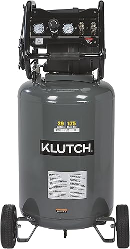 Klutch Compresor de aire de 29 galones, 2.5 HP, 120 voltios, 175 PSI