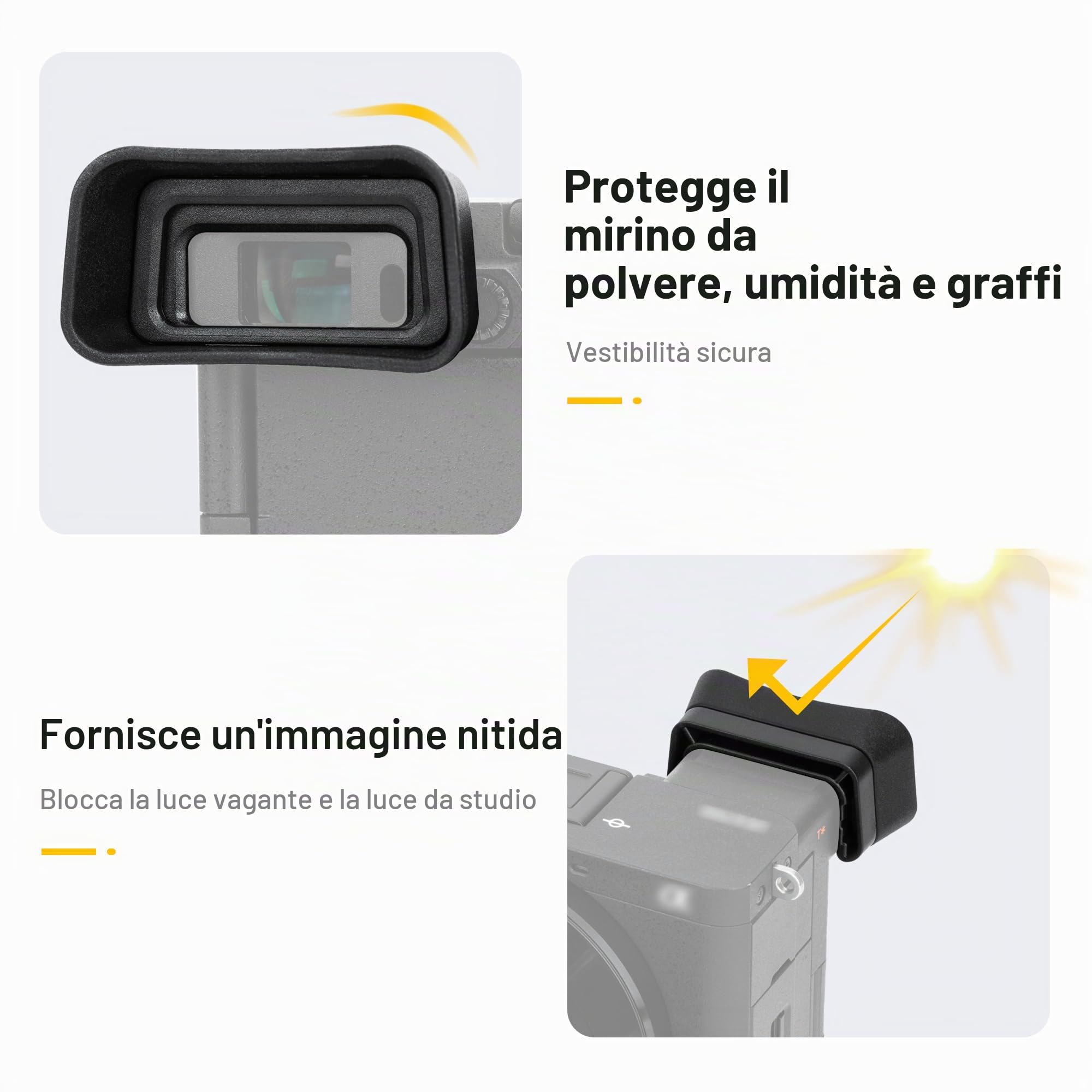 CELLONIC Eyecup Sostitutivo FDA-EP16 Per Sony Alpha A7R III, A7R E A7 III – Protezione Visore E Comfort Oculare - 2