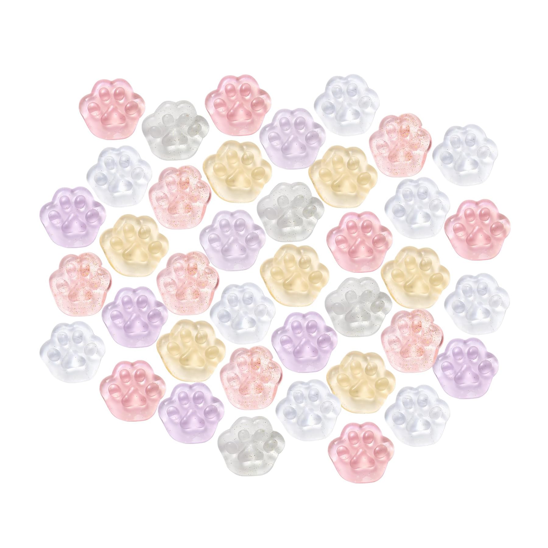 KASTWAVE Squishies Squishy Toy, 40pcs Cat Party Favors for Kids, Cat's paw Mochi Squishy Toys, Stress Relief Sensory Toys, Animals Squishy Ball Sensory Toys, Goodie Bag Stuffers for Toddlers Adults