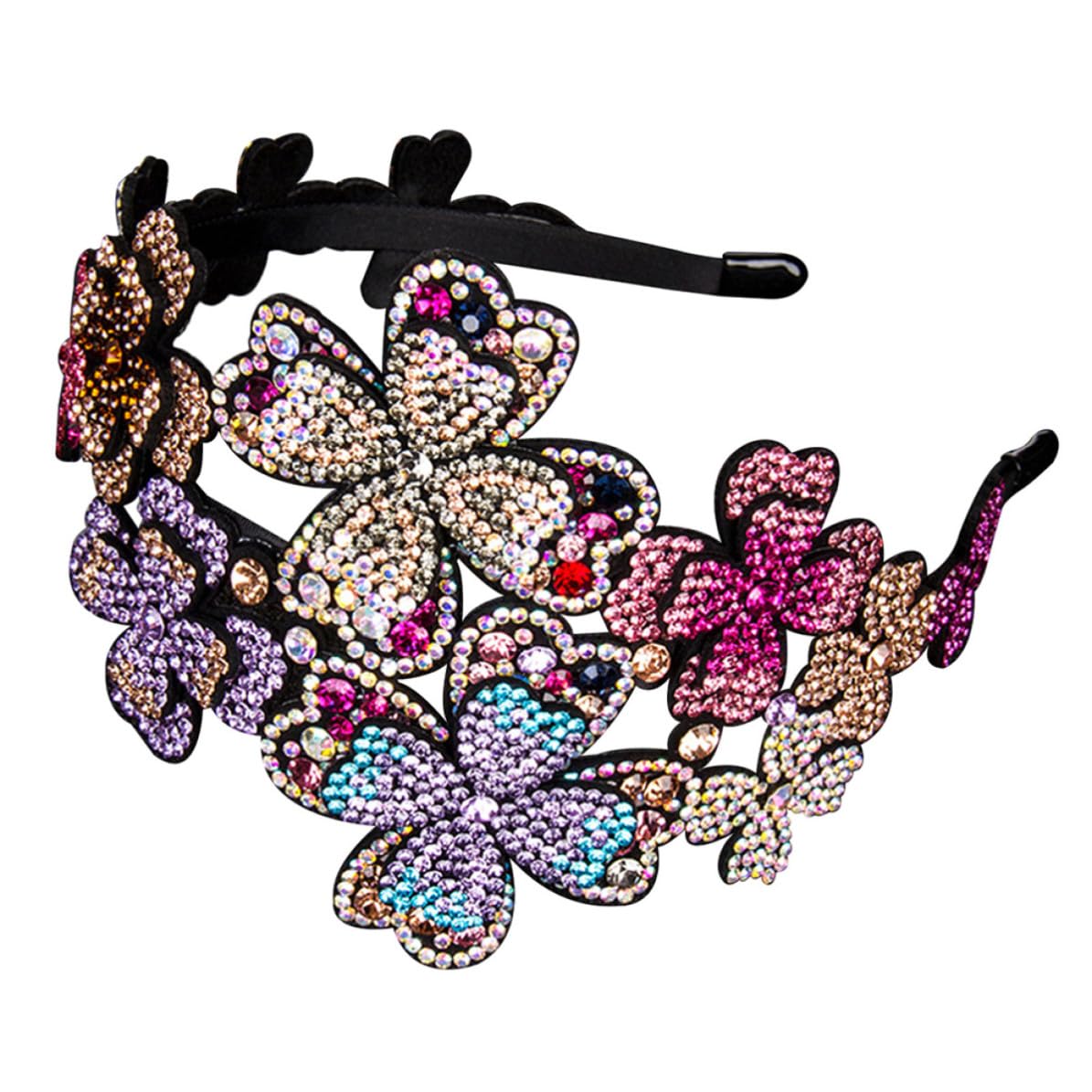 Diadema de Gemas de Imitación Ancha Dientes para Mujer
