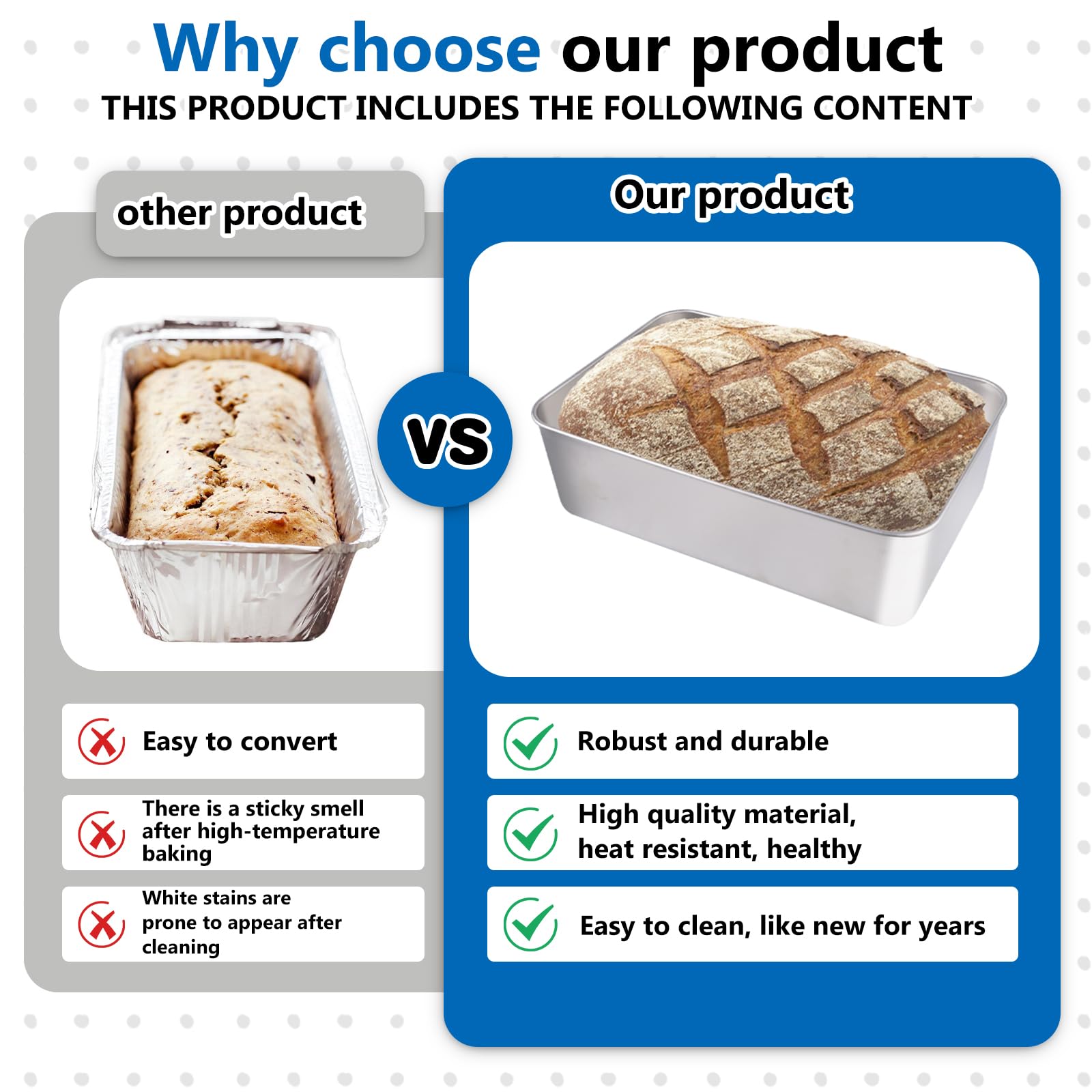 5 Moules à Pain Inox - Pour Cuisson, Congélation, Rangement, Pratique Et Durable !