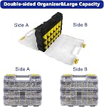 BUSY-CORNER 1575 PCS Kit d'assortiment pour écrous et boulons, tête de poêle Phillips en acier inoxydable & Vis à tête plate, Bouchons à écrous assortis, rondelles avec boîte d'organisateur à double face, M6