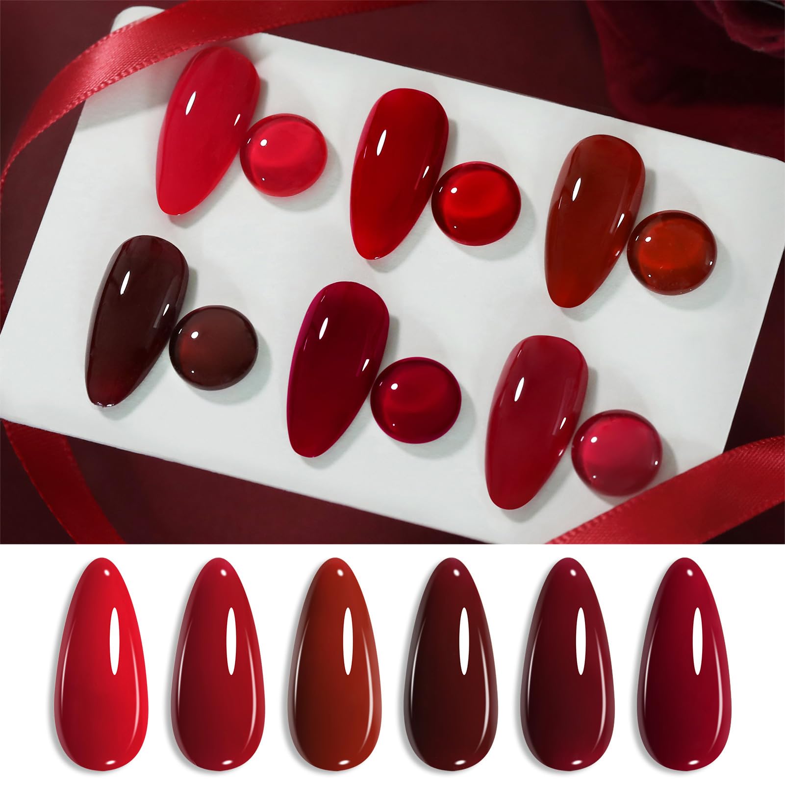  BORN PRETTY Olandare Semipermanente Vernice da Unghia Roscia 6 Colori per Artigianato Domesticuale con UV Gel
| BORN PR