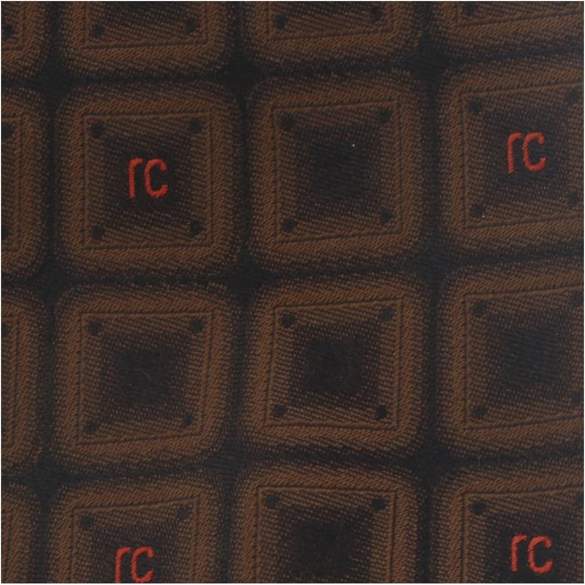 ROBERTO CAVALLI ESZ033 03503 Brown Geometric Square Tie for Mens