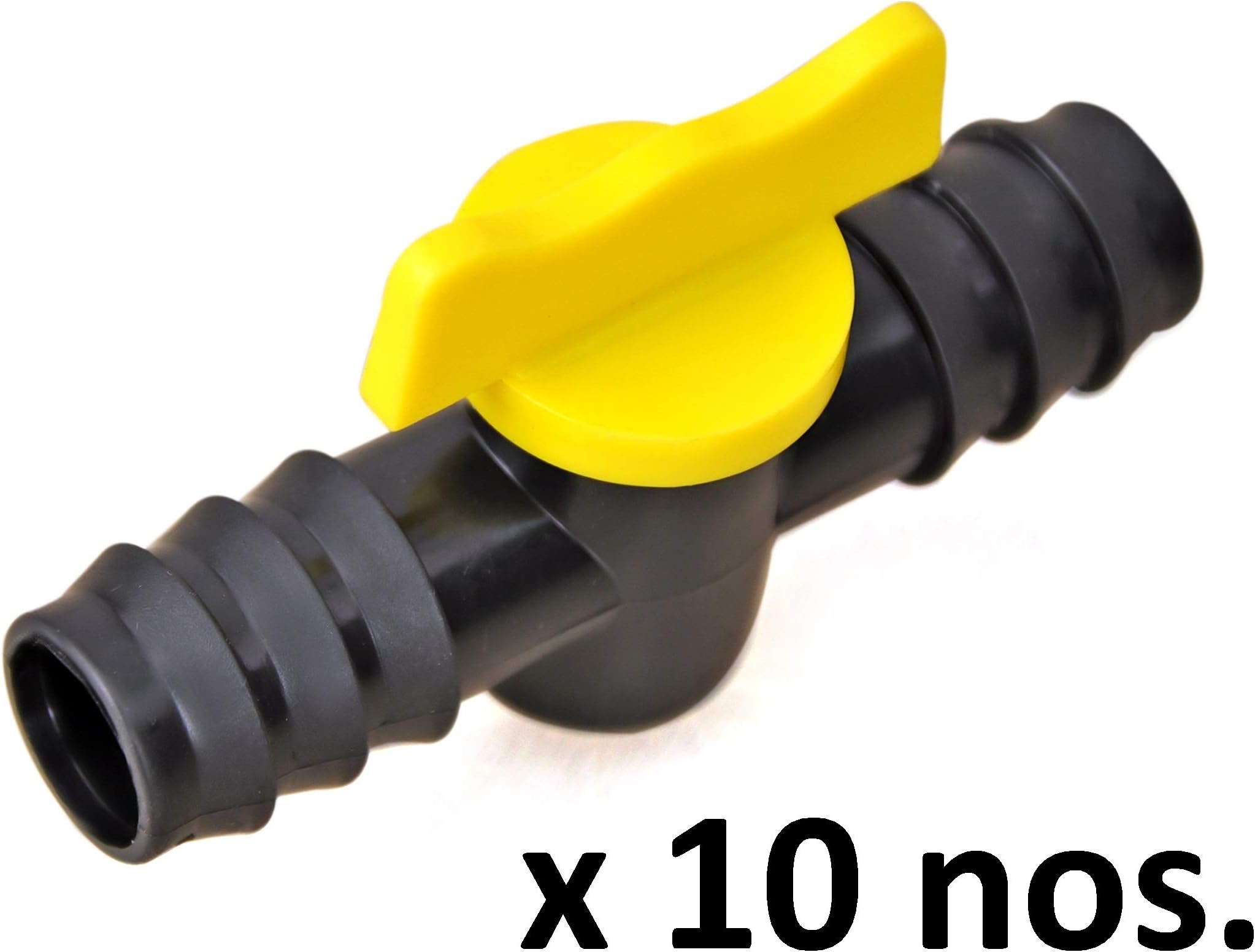 Rainflow Drip Irrigation Straight Connector with tap/Lateral Cock - 16mm (10 Nos.)