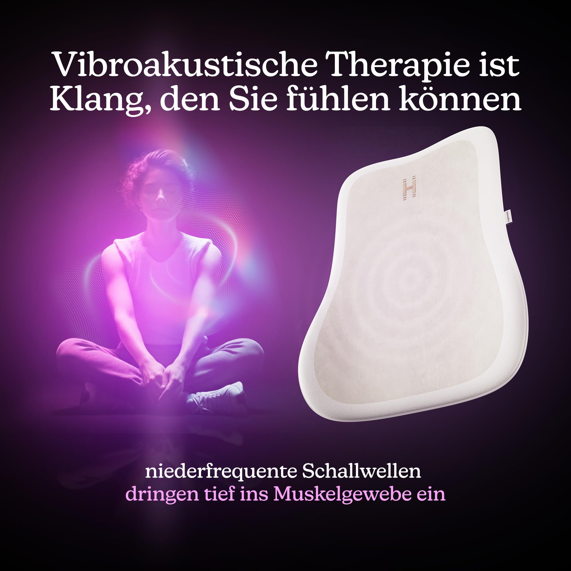 Homedics Bridge Vibroakustisches Rückenmassagekissen für den Stuhl