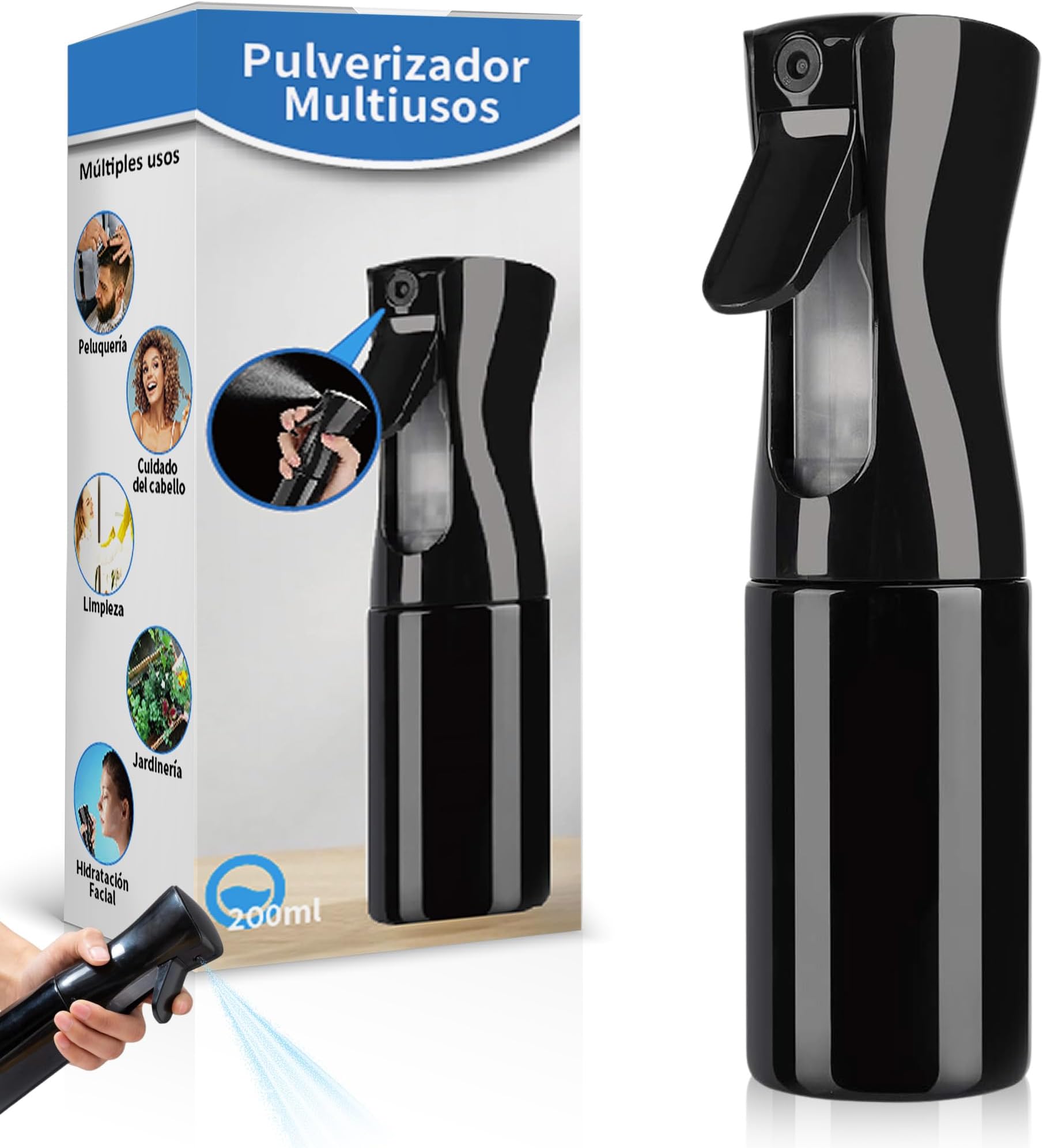 🌱 Pulverizador Manual Koopman – Niebla Fina Para Plantas Y Hogar (54g, 22.5cm) – Riego Y Limpieza Sin Esfuerzo