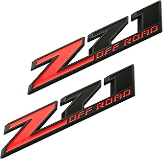 Aggressive Black Red 10" Z71 Off Road Emblem Set for 2009-2018 GM Truck Models