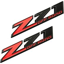 2pcs New Big Z71 Off Road Emblems 10 inch Badge Compatible with 2009-2018 Colorado Tahoe Silverado Sierra Suburban 2500Hd 3500Hd Offroad Black Red