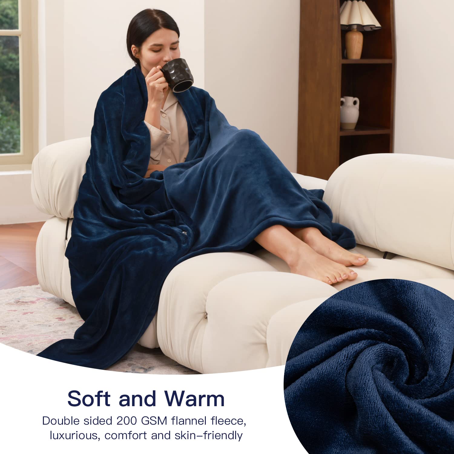 Amazon.com: ZonLi Heated Blanket Electric 72x84 Full Size, Soft Fleece Electric  Blanket -Whole Body, 4 Hour Auto Off u0026 3 Heating Levels, Fast Heating, ETL  Certification, Machine Washable, Great Gift (Blue) :