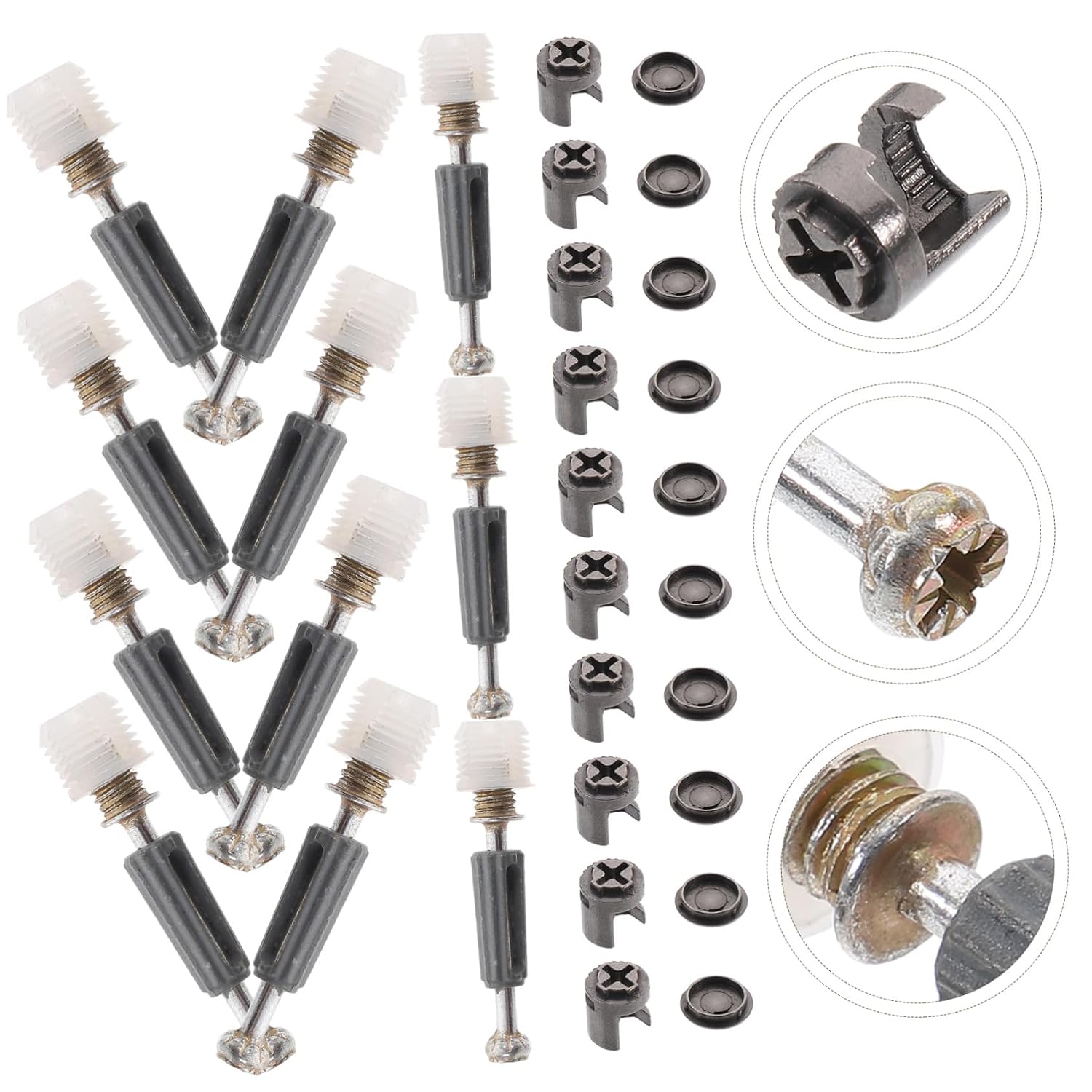 SECFOU 100sets Furniture Hardware Kit Connecting Dowels Fitting Fasteners for Home Cabinet Accessories