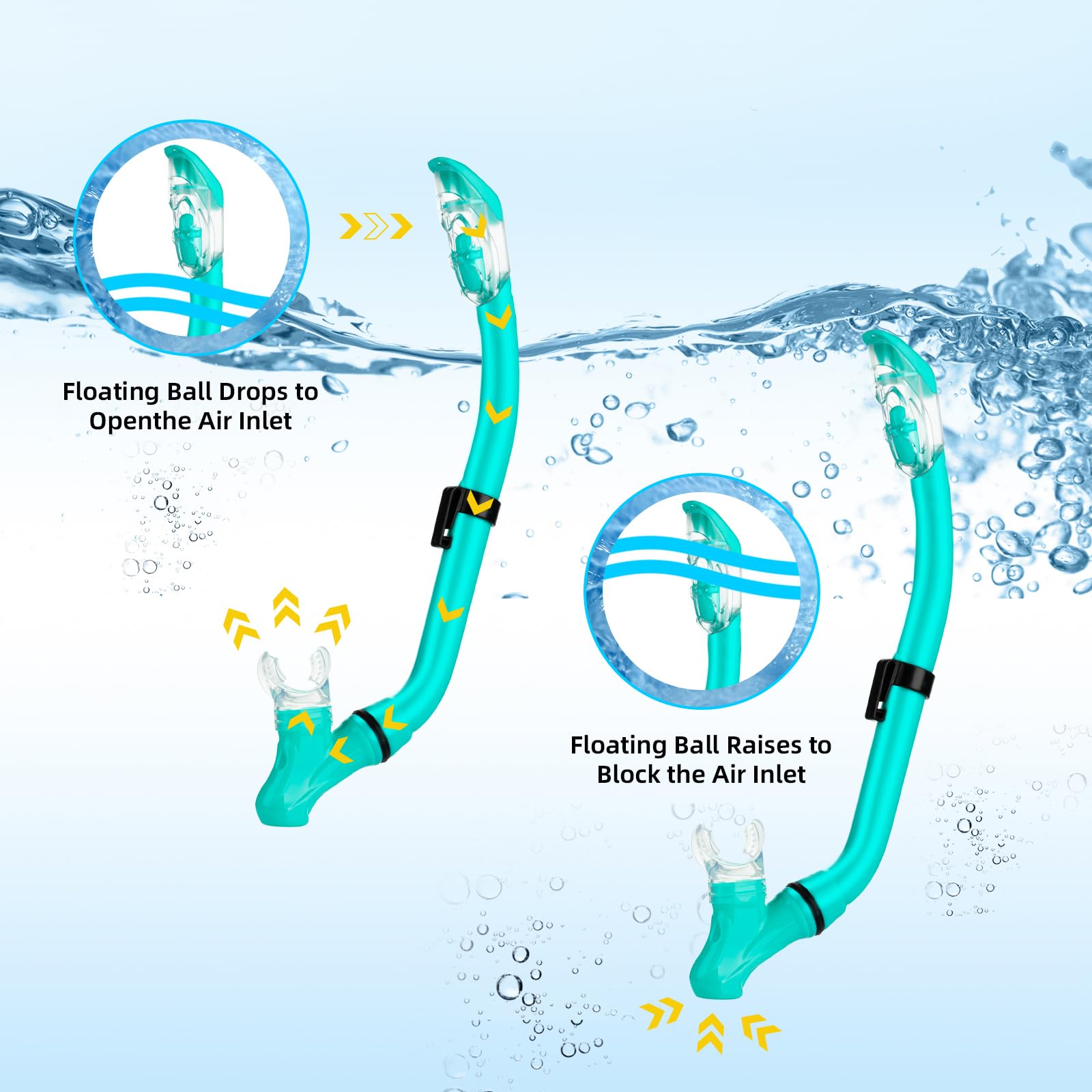 Set da Snorkeling per Bambini con boccaglio e Maschera Subacquea,Maschera Subacquea Bambini,Anti-Fog,Anti-Perdita,Vetro temperato,Panoramica a 180°,boccaglio a Secco e Anti-Perdita