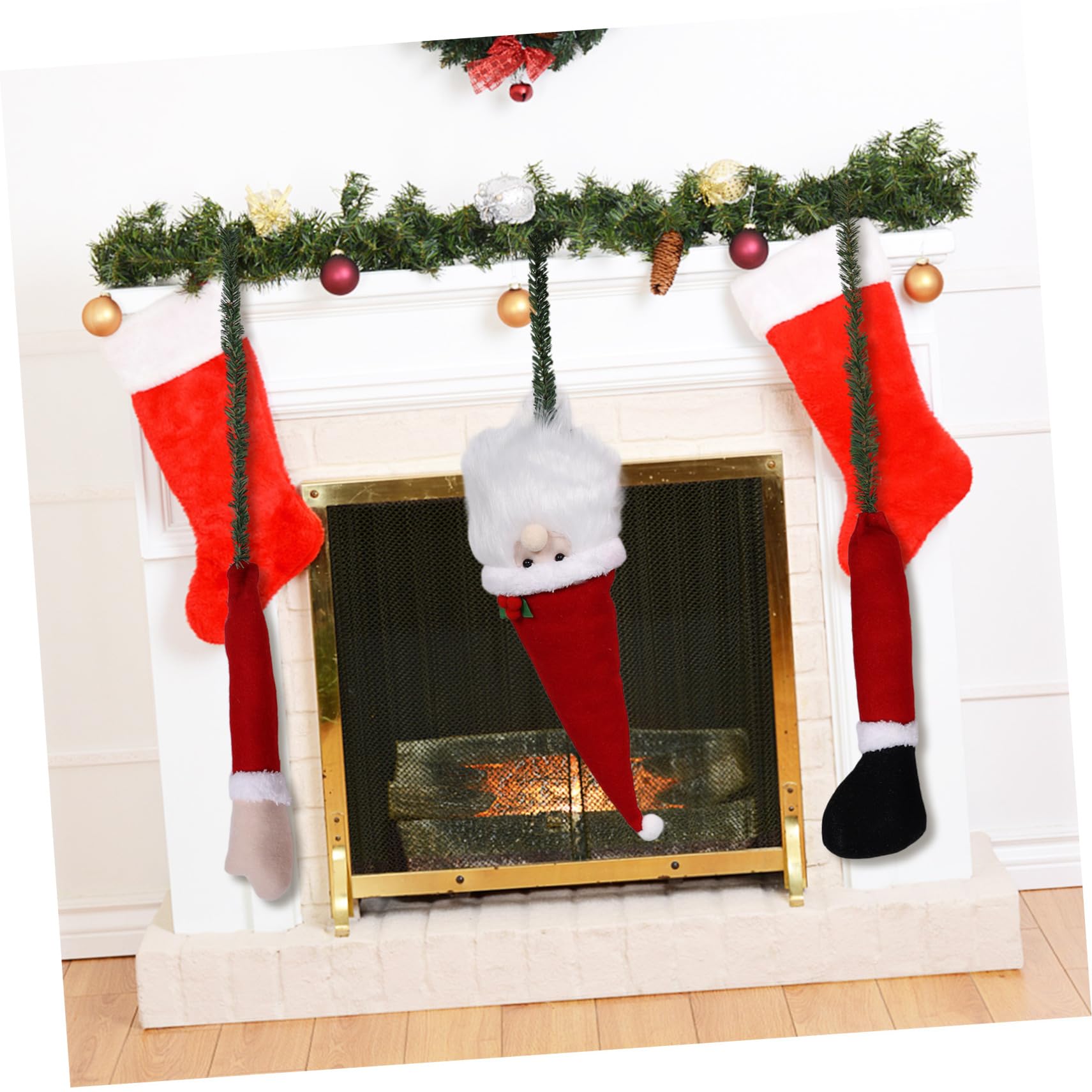 Muñeca Abrazadora del Árbol De Navidad Creativa Adornos Colgantes De Peluche para Árbol De Navidad Decoración Colgante para Fiesta De