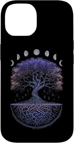 Miniatura 4 de Funda para iPhone 11 Pro Max Yggdrasil nórdico árbol de la vida vikinga fases de la luna