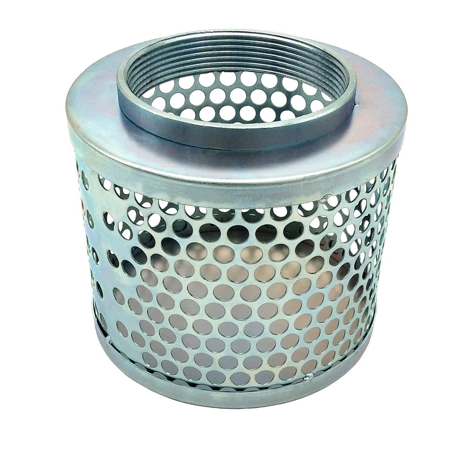 Round Hole Suction Strainers for Pump, Plated Steel (4")