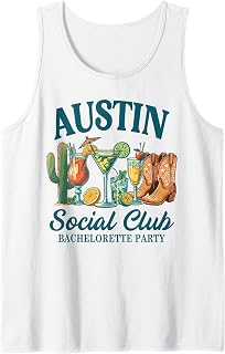 Bride Western Bachelorette Austin Social Club Bachelorette Tank Top