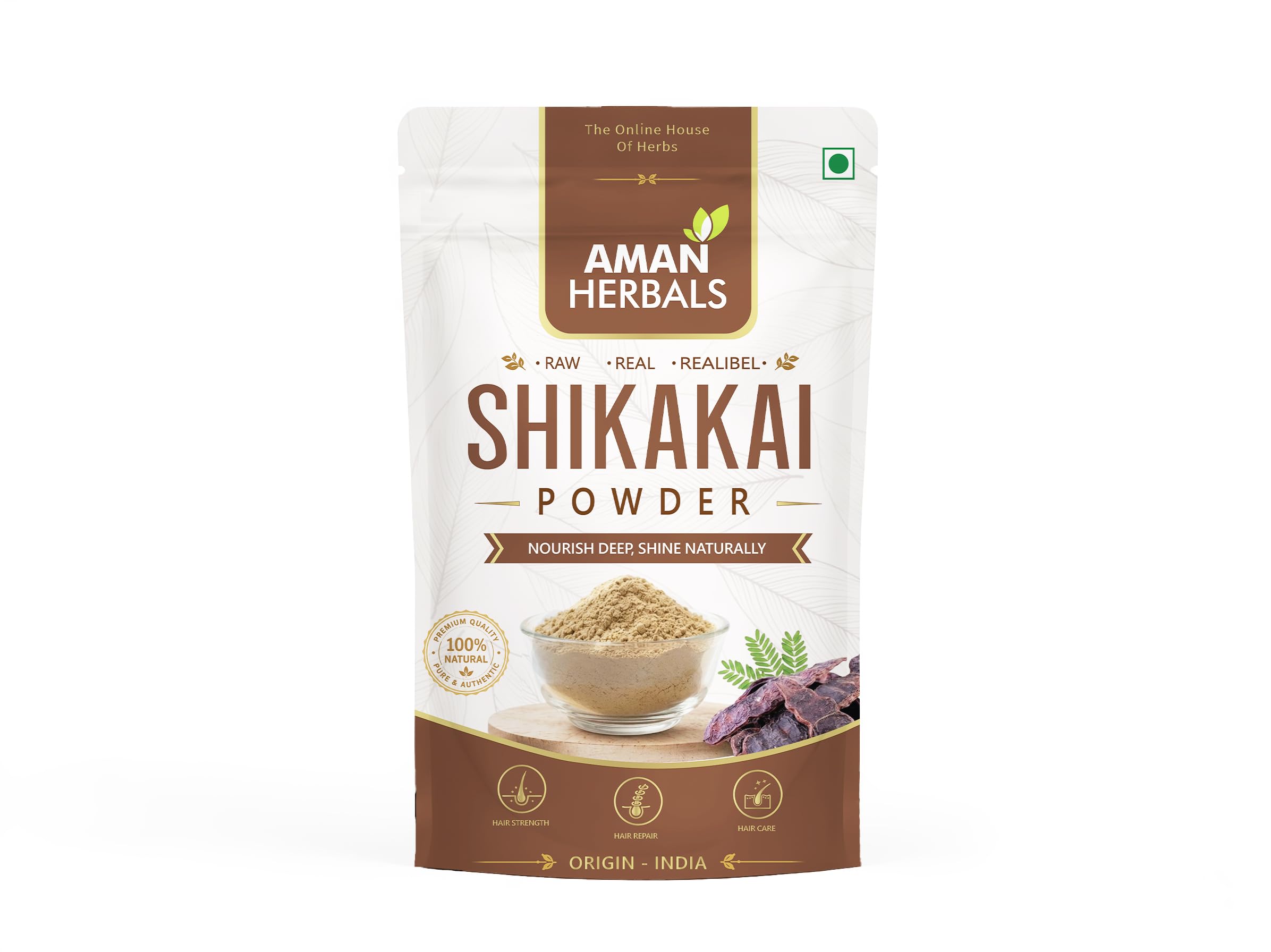 AMAN HERBALS - 100% Pure Shikakai Powder - Natural Hair Cleanser & Conditioner, Chemical-Free, Promotes Strong, Healthy Hair-image-13
