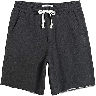 caloleyng Mens Cotton 8      Long Casual Lounge Fleece Shorts Pockets Jogger Ath - Compare price