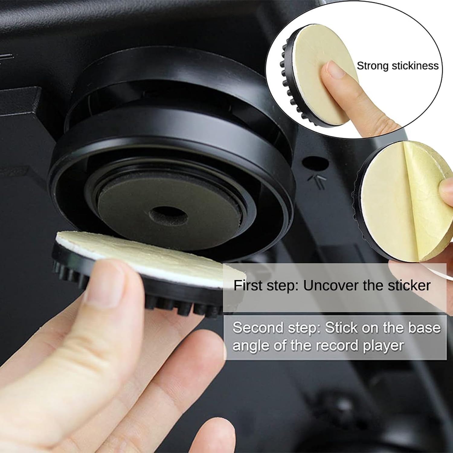 HiFi Speaker Stand Feet Pads, Audio Isolation Feet, Hi-end Shock Absorber Speaker Isolator Pads Resonance Reducer for HiFi System LP Phono Turntable Amplifier Subwoofer Record Player (4PCS) image 4