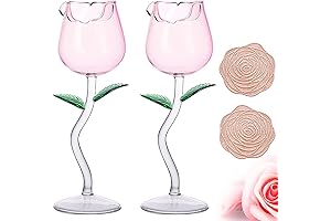 INFTYLE Rose Wine Glasses Set of 2-Classy Red Wine Glass