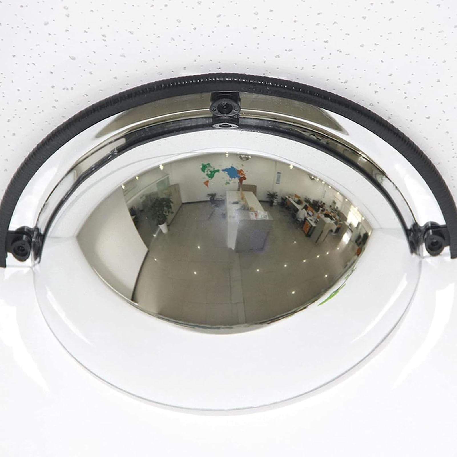 Espejo convexo de media cúpula panorámica ángulo de visión de 180 grados 1/4 Espejo esférico, espejo de seguridad acrílico, adecuado para tiendas, oficinas o fábricas, taller de seguridad (ize: 30 cm