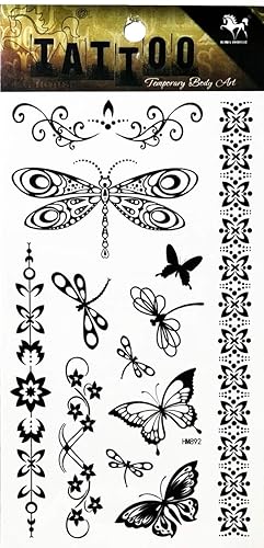 Miniatura 8 de Tatuajes 2 hojas de letras chinas, japonesas, texto temporales, tatuajes de tatuajes temporales, cuerpo falso, brazo, pecho, hombro, tatuajes para