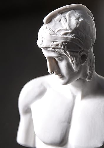 Vista 4 de LAGOM HOUSE Juego de 10 esculturas de busto griego, mini esculturas romanas de busto renacentista, estatua de mitología de diosa pequeña