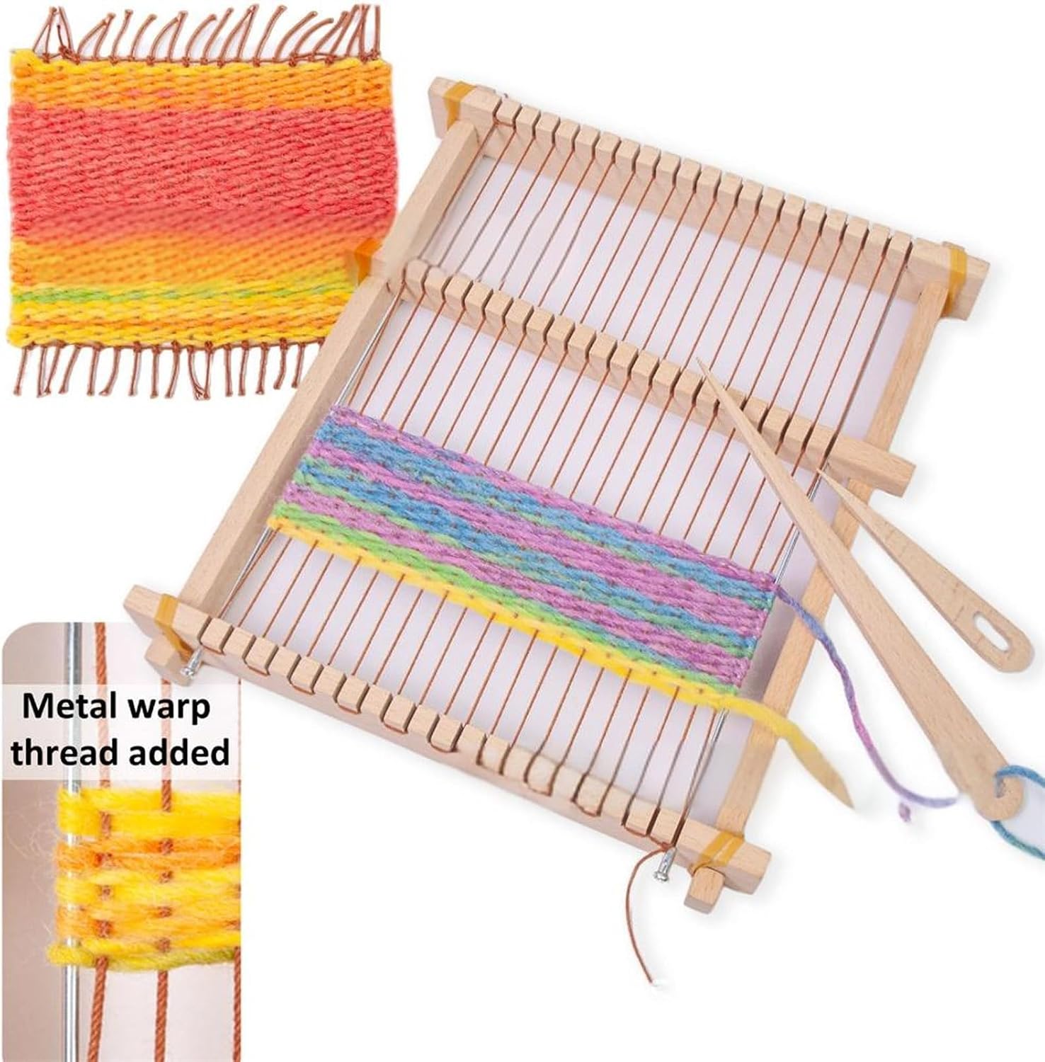 jiingekk Weaving Loomed Frame Weaving Loomed Set Easy Installation Knitting Accessories for Home Projects Frame Kits for Home Studio Projects