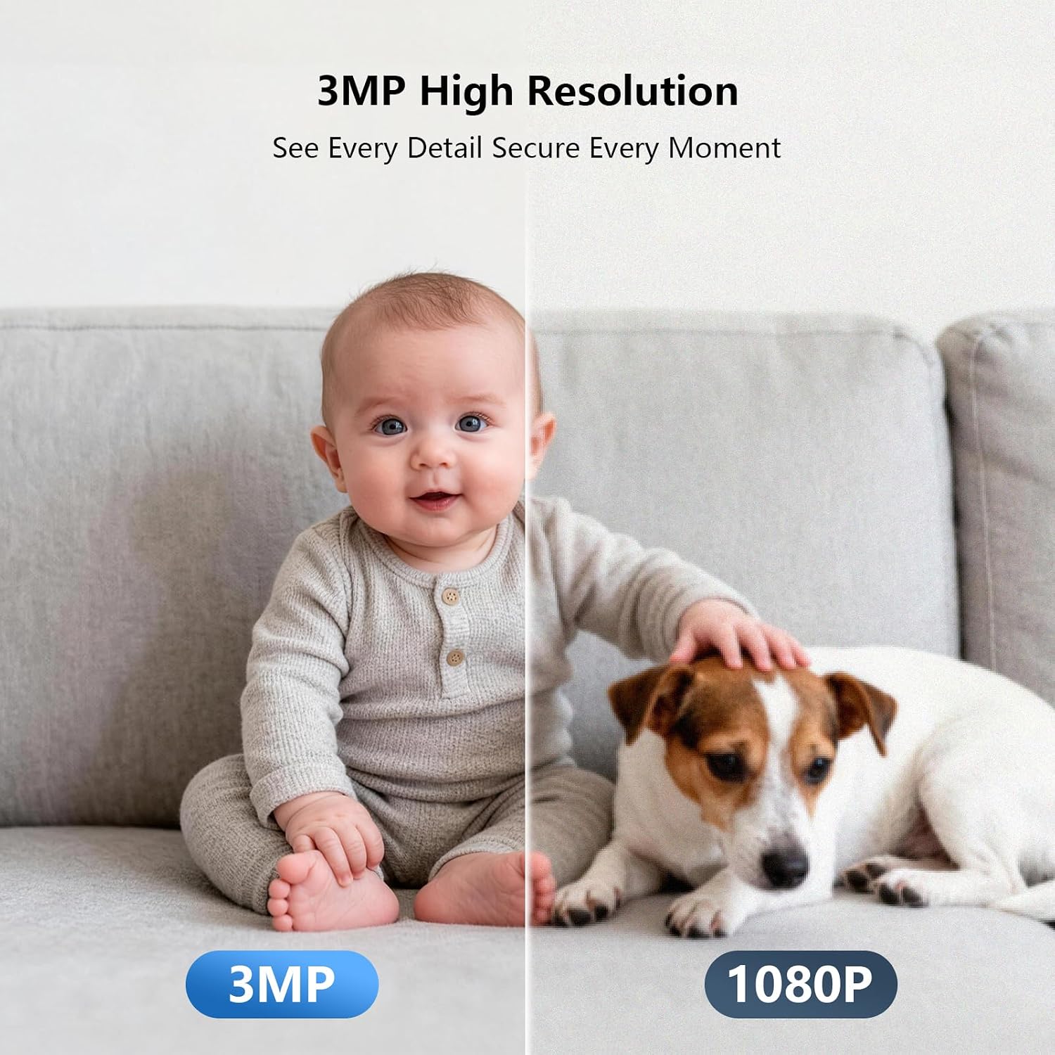 Lizhonto 3MP WiFi Indoor Pet Security Camera,Room Camera for Home Security image 5