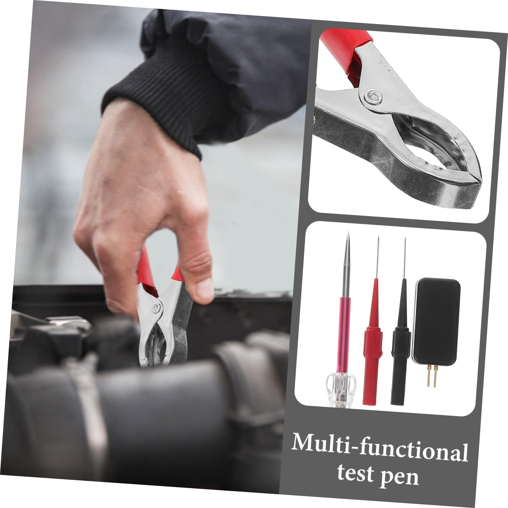 MAGICLULU 4 Set Tester LED per Auto Strumento Diagnostico per Elettrici Compatto e Facile da Usare per Meccanici e Appassionati Include Penna Test e Accessori per Rilevamento Guasti