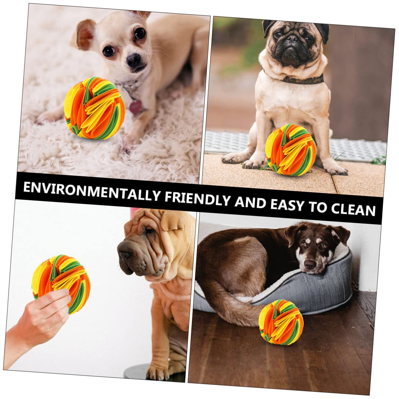 FRCOLOR 2 Bolas de olfateo para Perros, Juguetes para Masticar para Perros, Juguetes para Comida para Mascotas, comederos para Gatos, Juguetes para Mascotas, Juguetes para Mascotas
