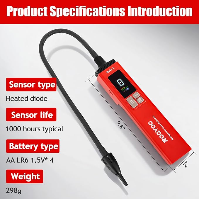 Detector de Fugas de Refrigerante HVAC, Sensor de Diodo Calentado miniatura 5