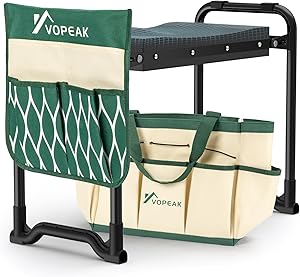 Cubilan Foldable Garden Kneeler Seat Heavy-Duty, Durable Garden Stool With Large Garden Tool Bags B0b7kcg3gw