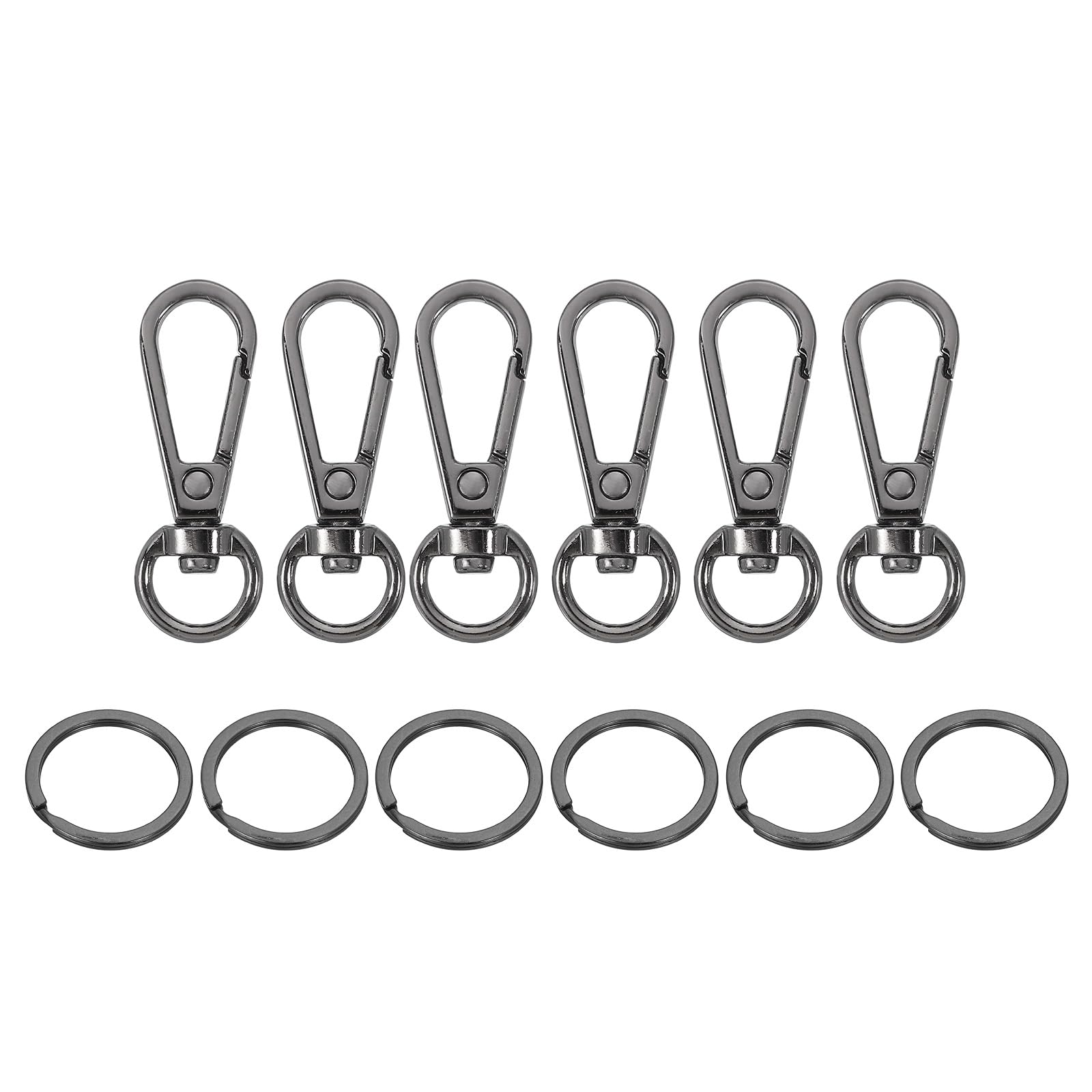Crochets pivotants 1,9 cm avec anneau en D et fermoir mousqueton pour sac x12