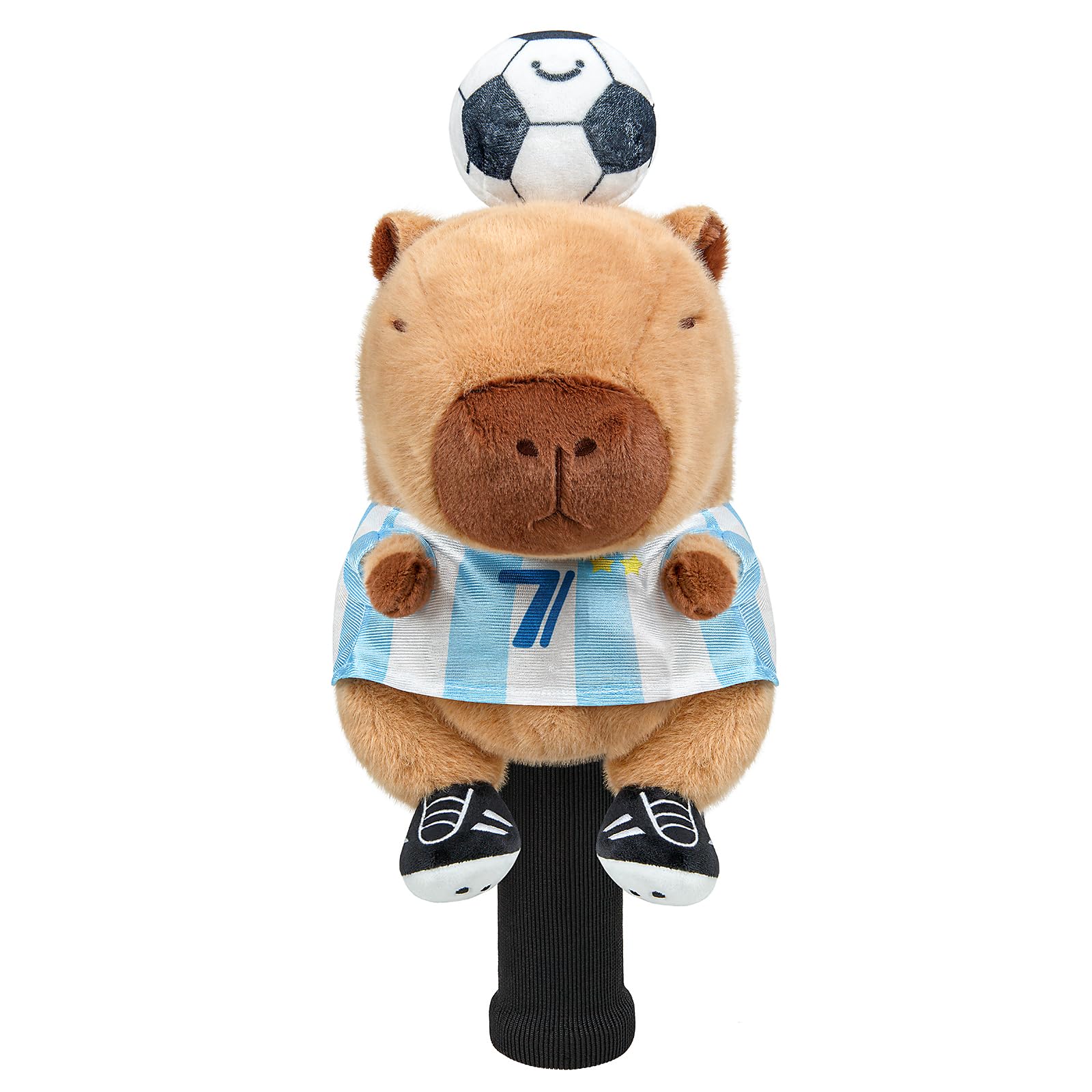 RLOMUTE Golf Club Head Covers Funny Plush Animal Golf Driver Head Covers Fit Woods Fairway Hybrid Irons Novelty Gift Headcover Stylish Protector Dust Proof Long Neck Knit Soft for Women Men Golfers,L