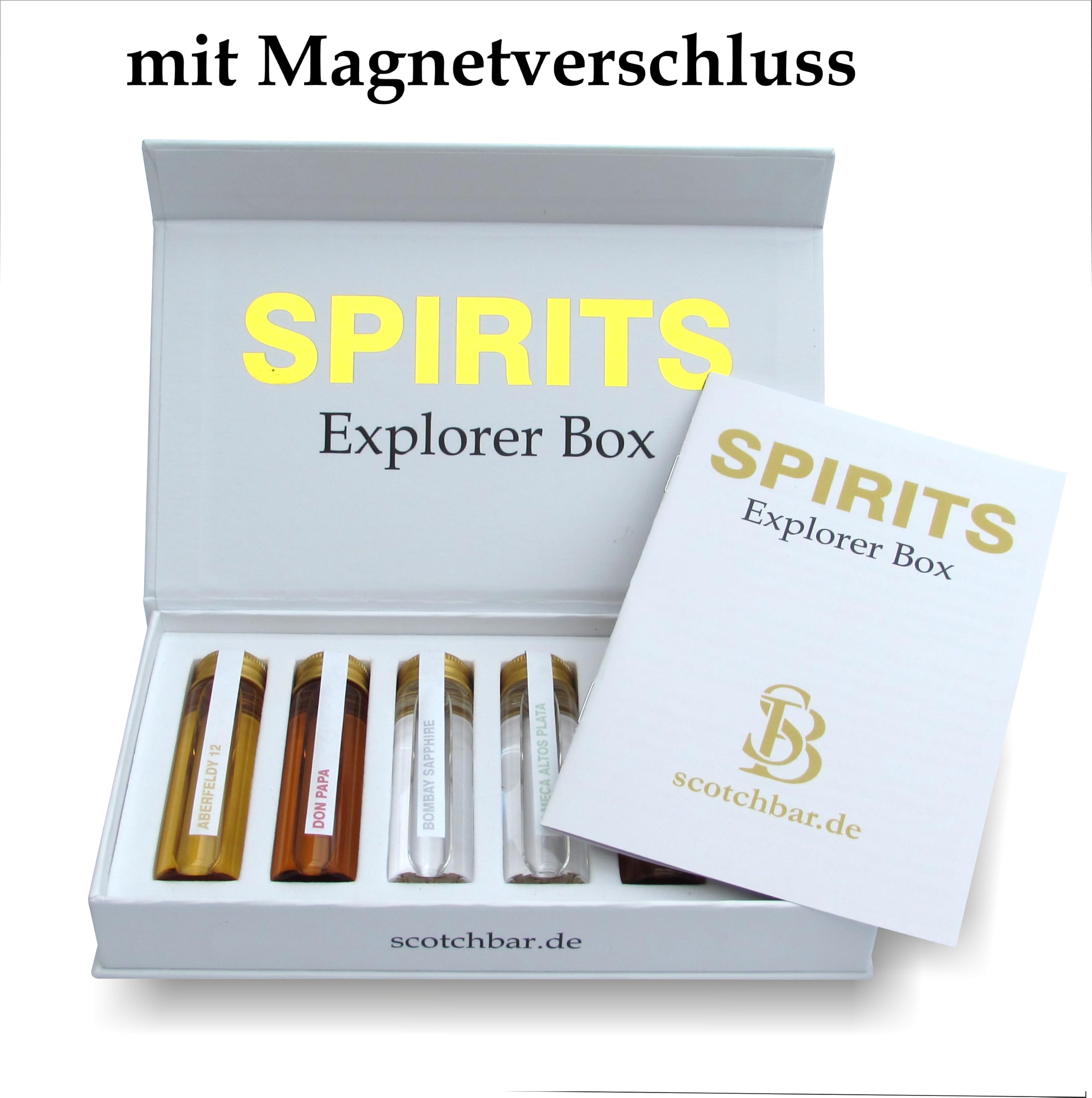 Spirits Explorer Box | 6 edle Spirituosen aus aller Welt | in edler Geschenkbox mit Magnetverschluss