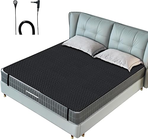 Tapete de tierra para cama, funda de colchón de tierra para mejorar el sueño, almohadilla de sueño, tapete de tierra para terapia de cuero sintético