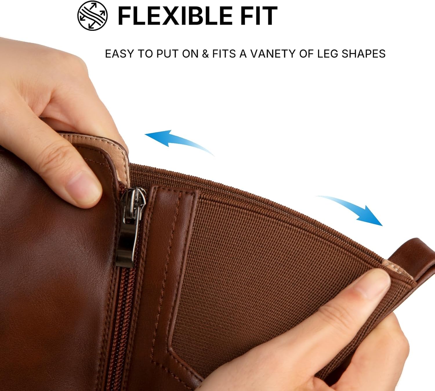 Platform knee high boots women Comfortable Stretch Round Toe Chunky Heel Tall Boots with Side Zip Dress Casual Long Riding Boots - Image 4